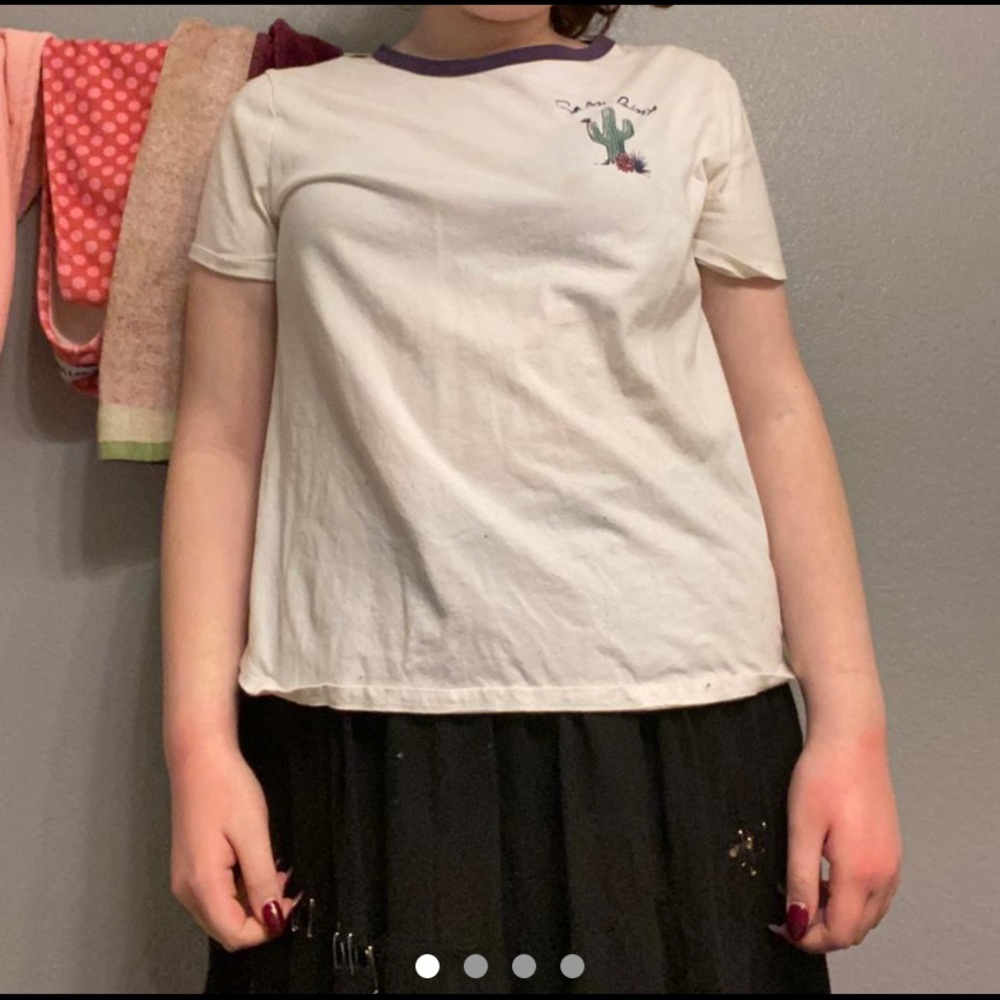 Embroidered Cactus Tee